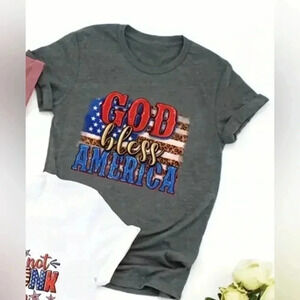 Handmade God Bless America‎ women’s tshirt